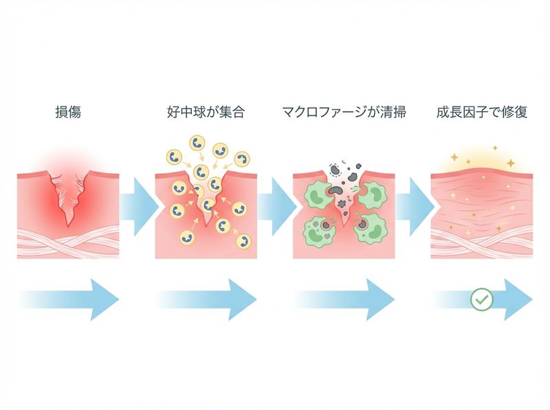 炎症反応による修復プロセス——免疫細胞が損傷部位を修復する仕組み